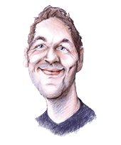 Caricature of René Diebert