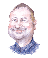 Caricature of Detlef Schulze